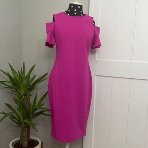 NWT Calvin Klein cold shoulder sheath dress size 4